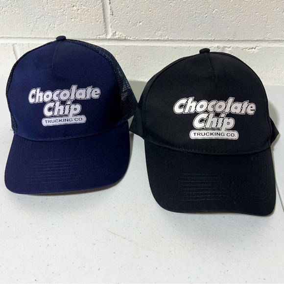 Set Of 2 Chocolate Trucking Co Baseball Caps Hats Adj Snapback Black & Blue - Picture 1 of 16